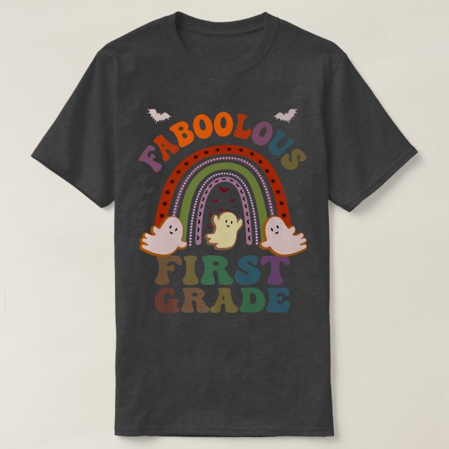 Camiseta Retro FABOOLOUS 1ST GRADE TEACHER Costume This Is  (Frente do Design)