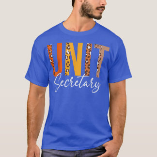 Camiseta Retro Fall Season Autumn Lepard Unit Secretary