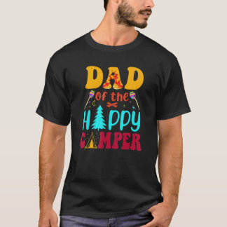 Camiseta Retro Family Camping Trip Dad Of The Happy Camper