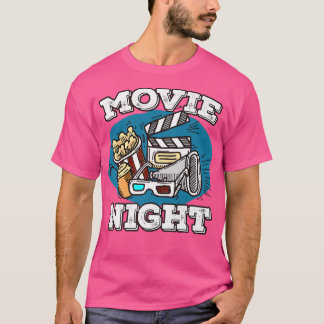 Camiseta Retro Family Movie Night PartyMovie Birthday Cinem