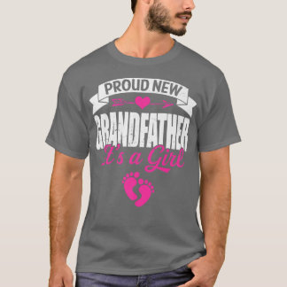 Camiseta Retro Family Proud New Grandfather It's A Girl Gen