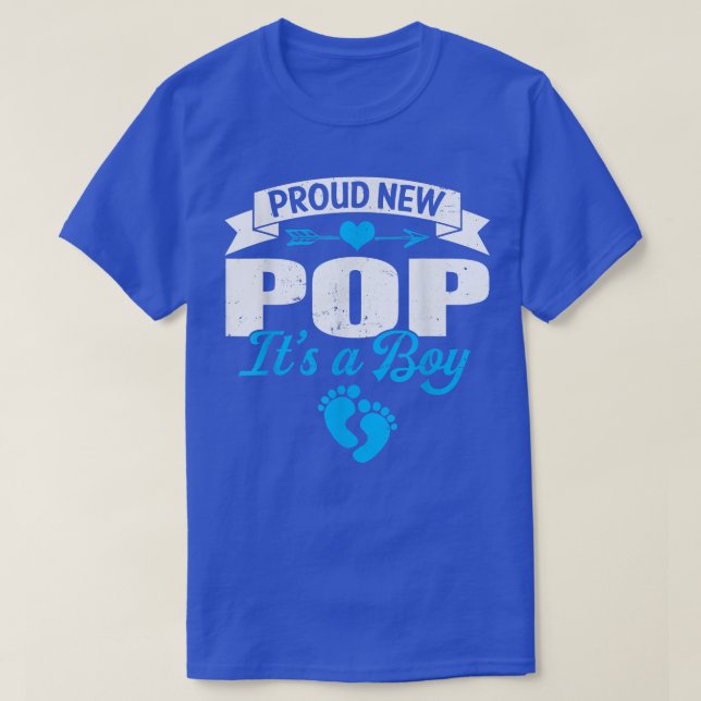 Camiseta Retro Family Proud New Pop It's A Boy Gender Revea (Frente do Design)
