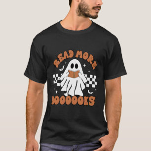 Camiseta Retro Fantasma Leia Mais Livros Para Professores D