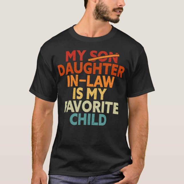 Camiseta Retro Father'S Day My Daughter In Law Is My Favori (Frente)