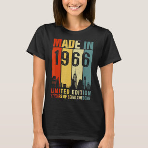Camiseta Retro Feito Em 1966, 57 Anos De Esforço