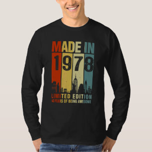 Camiseta Retrô Feito Em 1978, 45 Anos De Esforço