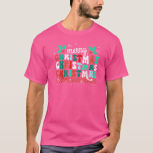 Camiseta Retro Feliz Natal 2022, Família Engraçada