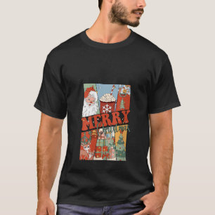 Camiseta Retro Feliz Natal Santa Claus Reindeer Ugly Sw