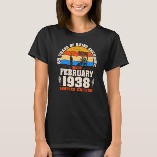 Camiseta Retro Fevereiro De 1938 85 Anos De Pesca 85º Nasci