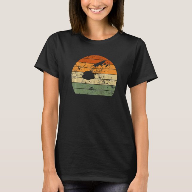 Camiseta Retro Fiji Fijian Mapa Sunset Dia Nacional (Frente)