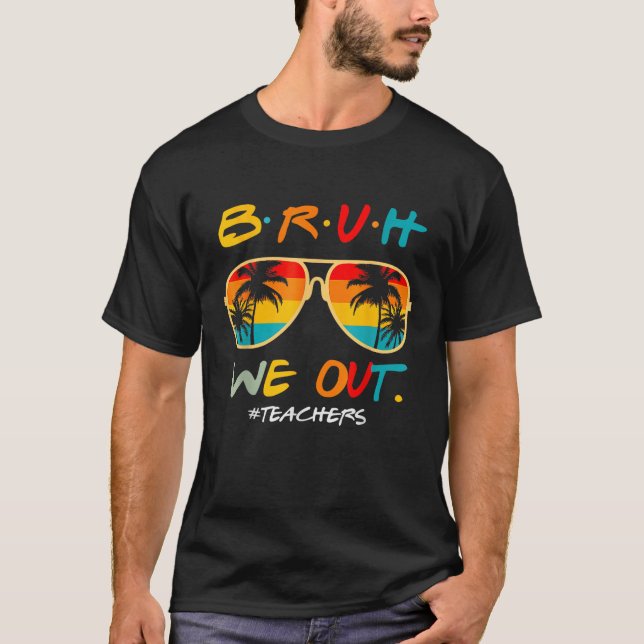 Camiseta Retrô Fim Do Ano Escolar Professor Summer Bruh (Frente)