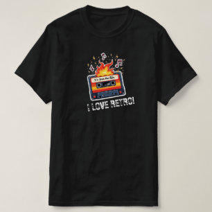 Camiseta Retro Fita Cassete dos Anos 80 – Eu Amo R