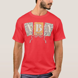 Camiseta Retro Floral ABA Coquette Laço Aplicado Comportame