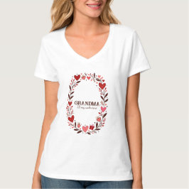 Camiseta Retro Floral Heart Valentine Custom Grandma Mom