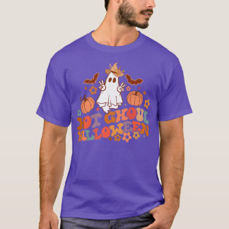 Camiseta Retro Floral Hot Ghoueen Fantasma Pumpkin Spo