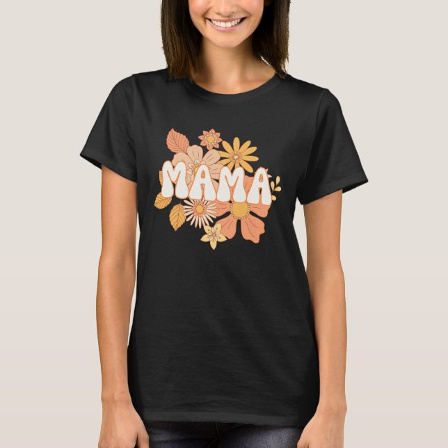 Camiseta Retro Floral Mama (Frente)