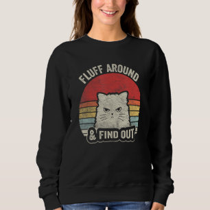 Camiseta Retro Fluff Por Aí & Descobrir Humor Adulto de Gat