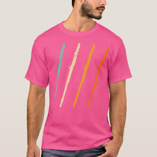 Camiseta Retro Flute Vintage Clarinet Gift Músico Brass B