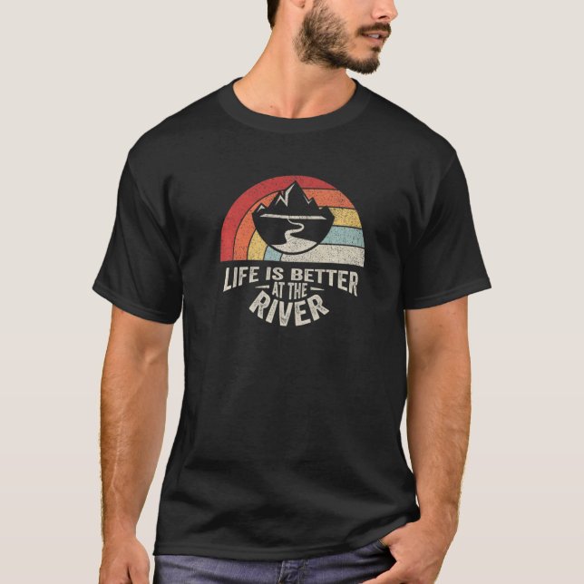 Camiseta Retrô Flutuante No Rio Campo 1 (Frente)