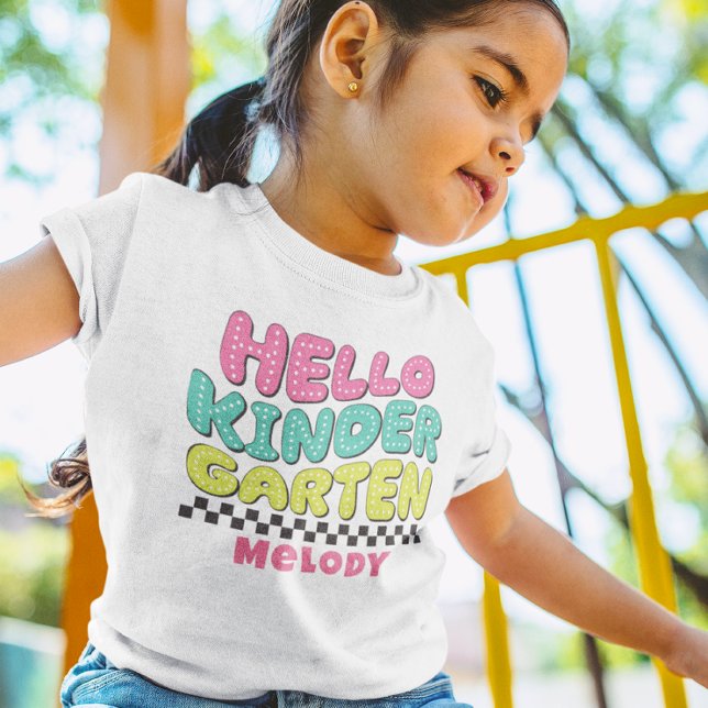 Camiseta retro fofa de volta à escola jardim de in (Criador carregado)