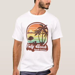 Camiseta Retro Folly Beach South Carolina SC Souvenir Trave