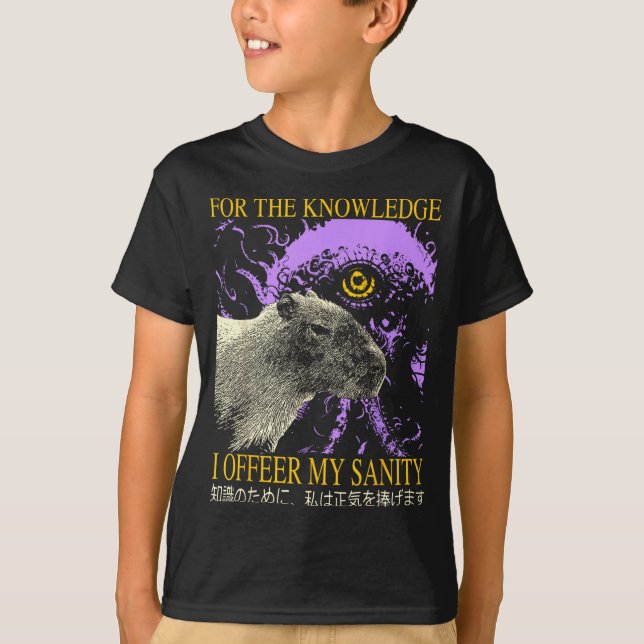 Camiseta Retro For The Knowledge I Offer My Sanity Japanese (Frente)