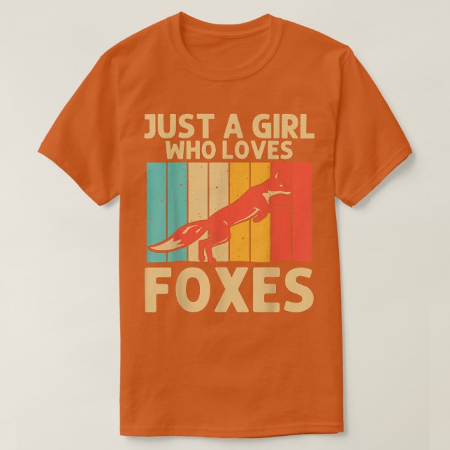 Camiseta Retro Fox Design Para Raparigas Miúdas Mulheres Se (Frente do Design)