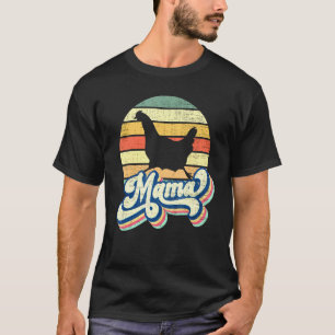 Camiseta Retro Frango Mamãe Frango Silhueta Vintage 70s 