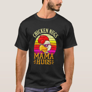 Camiseta Retro Frango Nugs E Abraços Da Mamãe  Dia Das Mães