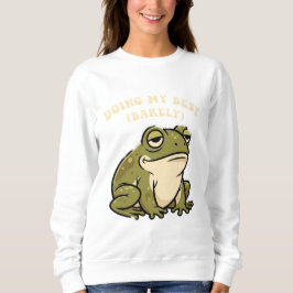 Camiseta Retro Frog Doing My Best Women’s Sweatshirt