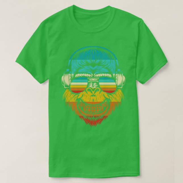 Camiseta Retro Funky Gorilla (Frente do Design)
