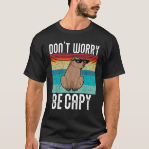 Camiseta Retro Funny Capybara Não Se Preocupe Com Capy_1