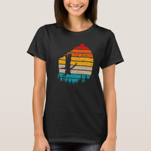 Camiseta Retro Funny Cat Subindo Vintage Gatinho Rock Clima