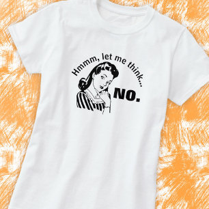 Camiseta Retro Funny No Basic T Shirt