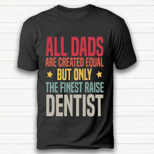 Camiseta Retro Funny Pai Dentista de Vintage Preto
