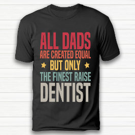 Camiseta Retro Funny Pai Dentista de Vintage Preto