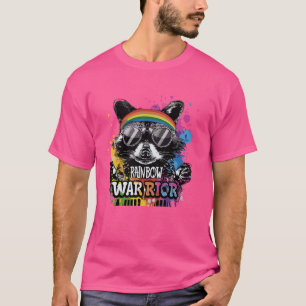 Camiseta Retro Funny Raccoon Adora Óculos de sol Verão Gráf