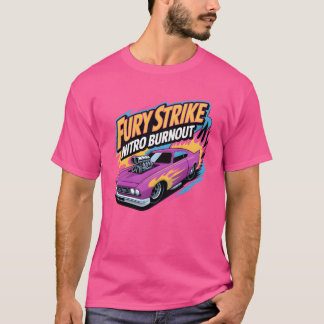 Camiseta Retro Fury Strike Nitro Drag Racing Caree família