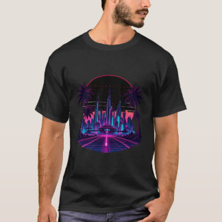 Camiseta Retro Futurismo Neon Synthwave