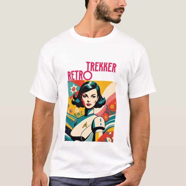 Camiseta Retro-Futuristic Explorer Trekker (Frente)