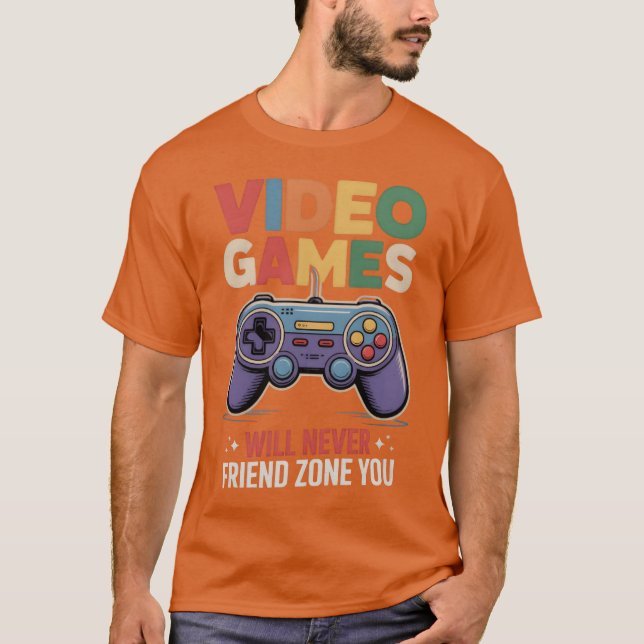 Camiseta Retro Game Controller with Video Gameet friend fri (Frente)