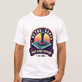Camiseta Retro Gamer Est. 1985 - Divisão de Pontuação Máxim