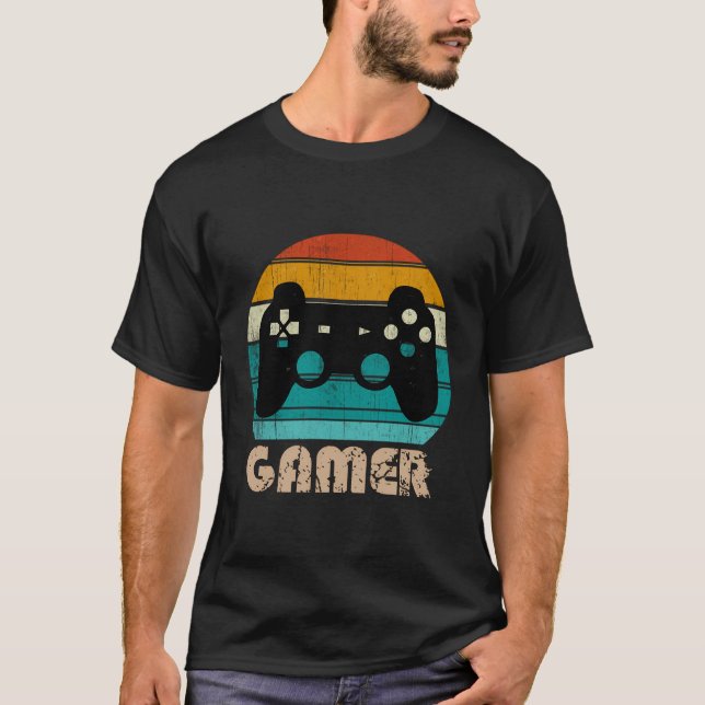 Camiseta Retro Gamer Videos games Jogadores Jogadores Jogad (Frente)