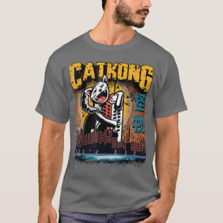 Camiseta Retro Gaming Otaku Grunge Japão Monster Cat Kanij