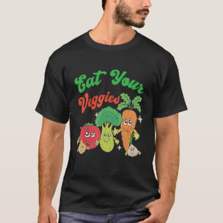 Camiseta Retro Gardening  Vegetables Saying Happy Farmer