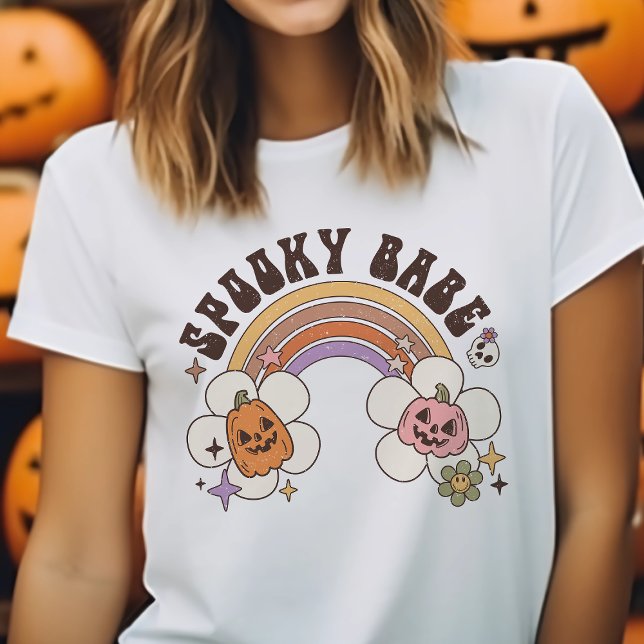 Camiseta Retro Garota Assustadora Halloween (Criador carregado)