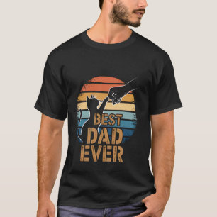 Camiseta Retro Gato Divertido Papai Vintage Bate Punho Melh