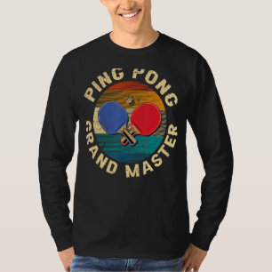 Camiseta Retro Gekreuzte Ping Pong Schläger Ping Grand