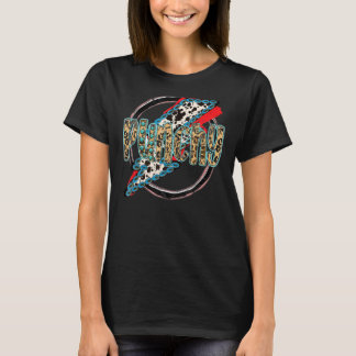 Camiseta Retro Gemstone Punchy Cowhide Lightning Bolt Weste