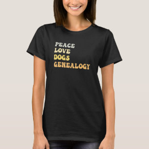 Camiseta Retro Genealogia dos Cães de Amor de Paz